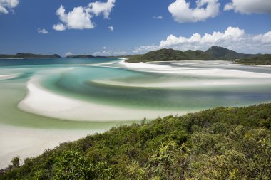 View from Hill Inlet with beach background clipart