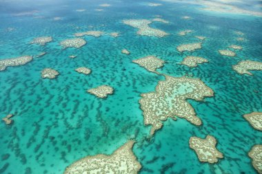 Aerial View of Great Barrier Reef clipart