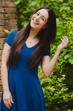 Happy beautiful young female