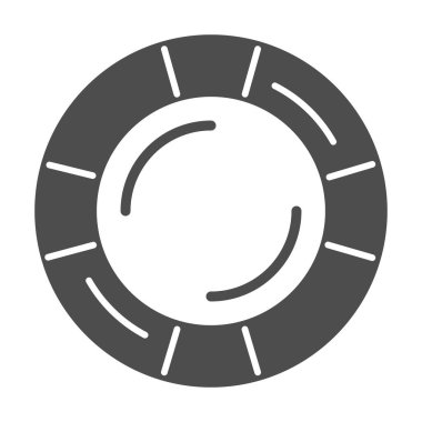 Lifebuoy katı ikonu, Sea Cruise konsepti, beyaz arka planda hayat kurtaran yüzük işareti, mobil konsept ve web tasarımı için kabartma şeklinde Lifebuoy sembolü. Vektör grafikleri.