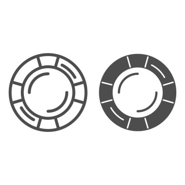 Lifebuoy hattı ve sağlam bir ikon, Sea Cruise konsepti, beyaz arka planda hayat kurtaran yüzük işareti, mobil konsept ve web tasarımı için ana hatlı Lifebuoy sembolü. Vektör grafikleri.