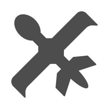 Robotik Scout katı ikonu, robotizasyon konsepti, beyaz arka planda askeri dron silueti işareti, mobil konsept için glyph tarzı robot keşif ikonu, web tasarımı. Vektör grafikleri.