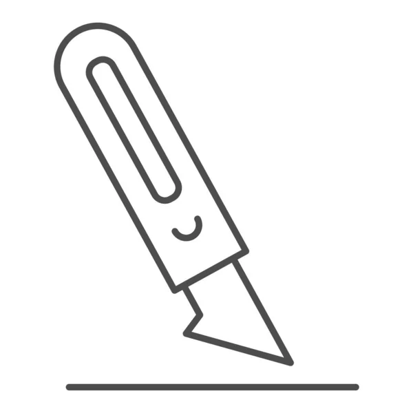 Νυστέρι λεπτή γραμμή εικονίδιο, Ιατρική έννοια, Χειρουργικά όργανα υπογράψει σε λευκό φόντο, νυστέρι εικονίδιο μαχαίρι σε στυλ περίγραμμα για την κινητή έννοια και web design. Διανυσματικά γραφικά. — Διανυσματικό Αρχείο