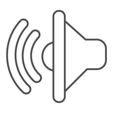 İnce çizgi simgesi, Ses Tasarımı konsepti, beyaz arkaplanda imza, mobil konsept ve web tasarımı için taslak biçimi simgesi. Vektör grafikleri.