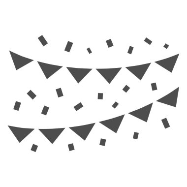 Parti dekorasyonları sağlam bir ikon, yeni yıl konsepti, beyaz arka planda Noel dekoru tabelası, mobil konsept ve web tasarımı için kabartma tarzında yeni yıl çelengi ikonu. Vektör grafikleri.