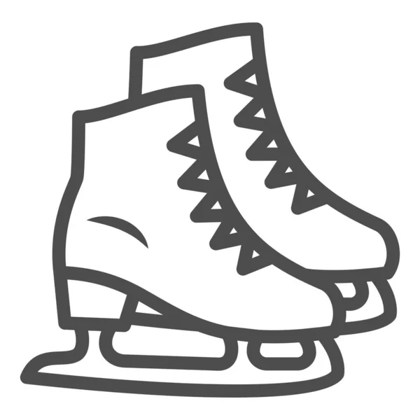 Icône de patins à roues alignées, concept du Nouvel An, panneau de patinage sur fond blanc, icône de patinage sur glace dans le style de contour pour concept mobile et conception Web. Graphiques vectoriels. — Image vectorielle