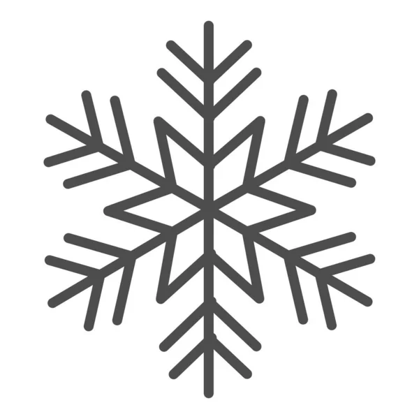 Суцільна ікона сніжинки, концепція Нового року, заморожений зимовий символ пластівця на білому тлі, іконка сніжинки в стилі гліфів для мобільної концепції та веб-дизайну. Векторна графіка . — стоковий вектор