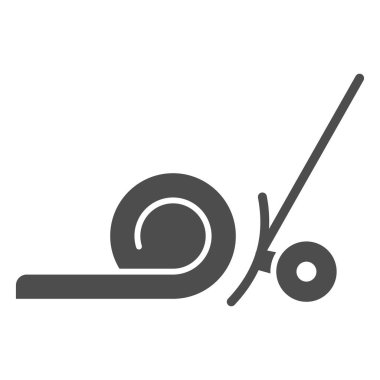 Kar temizleme makinesi katı ikonu, Dünya Karlı Günü konsepti, beyaz arka planda kar temizleme tabelası ekipmanı, mobil ve web tasarımı için simge şeklinde kar temizleme ikonu. Vektör grafikleri.