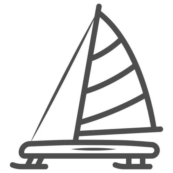 IJsboot lijn pictogram, World snow day concept, ijsbreker schip teken op witte achtergrond, ijsjacht pictogram in grote lijnen voor mobiele concept en web design. vectorgrafieken. — Stockvector
