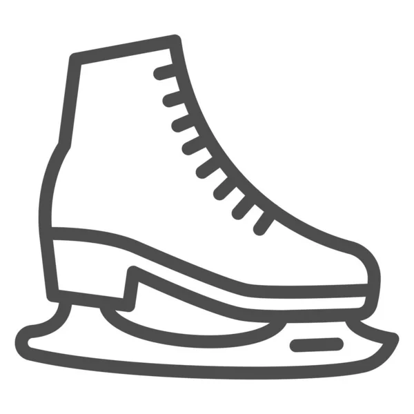 Icono de línea de patines, concepto de día de nieve mundial, signo de patinaje sobre fondo blanco, símbolo de patines de hockey en estilo de esquema para el concepto móvil y el diseño web. Gráficos vectoriales. — Vector de stock