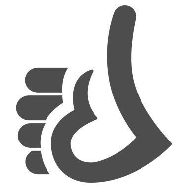 Kalp katı ikona sahip başparmak, sağlıklı yaşam tarzı kavramı, beyaz arka planda uyuşturucu işareti olmayan hayat, mobil konsept için mükemmel bir sağlık ikonu, web tasarımı. Vektör grafikleri.