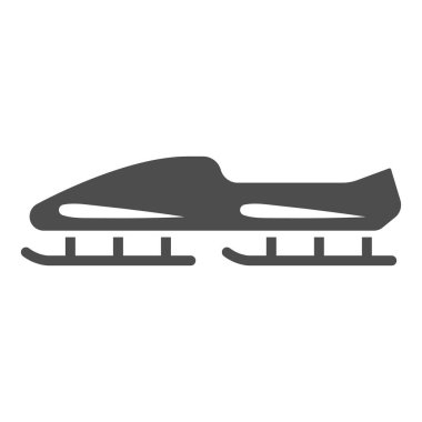 Bobsleigh 'in kızak resmi, Kış sporu konsepti, beyaz arka planda Bobsled tabelası, mobil konsept ve web tasarımı için Bobsleigh simgesi. Vektör grafikleri.