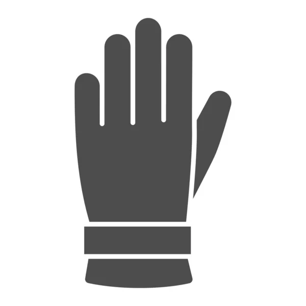 Фристайл перчатки твердая икона, концепция зимнего спорта, лыжная перчатка знак на белом фоне, зимние лыжные перчатки иконка в глифическом стиле для мобильной концепции и веб-дизайна. Векторная графика. — стоковый вектор