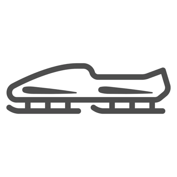 Icône de ligne de traîneau de bobsleigh, concept de sport d'hiver, enseigne de bobsleigh sur fond blanc, icône de bobsleigh dans le style de contour pour concept mobile et conception web. Graphiques vectoriels. — Image vectorielle