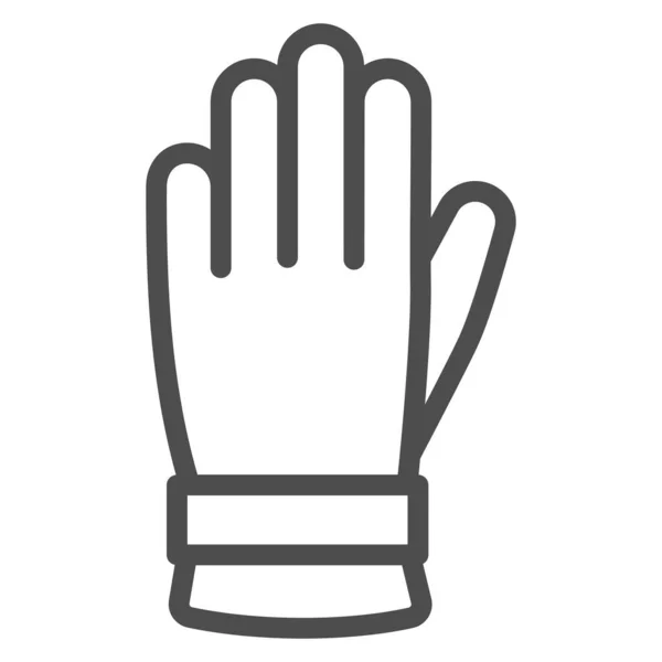 自由式手套线图标，冬季运动概念，白色背景上的滑雪手套标识，冬季滑雪手套图标在移动概念和网页设计的轮廓风格。矢量图形. — 图库矢量图片
