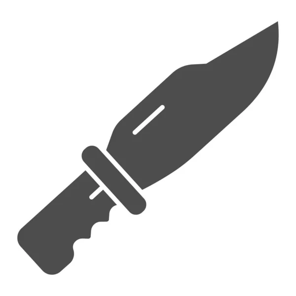 Kniv solid ikon, självförsvar koncept, dolk tecken på vit bakgrund, Kantad vapen ikon i glyf stil för mobila koncept och webbdesign. Vektorgrafik. — Stock vektor