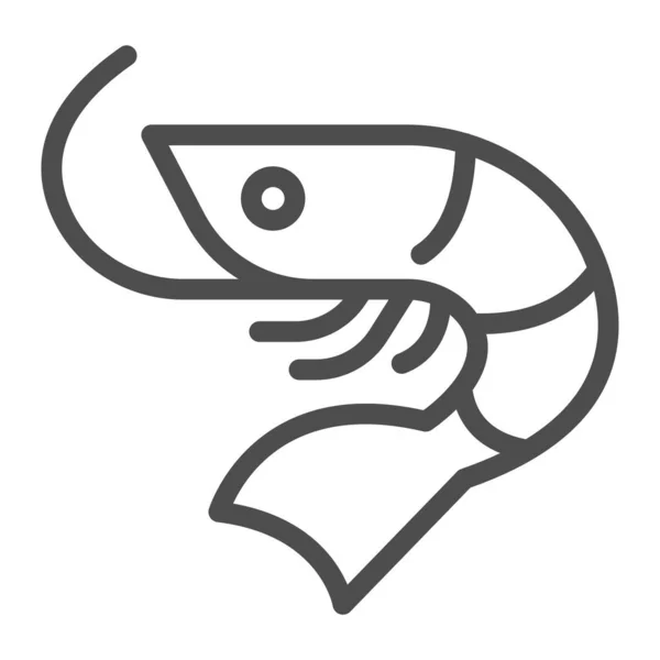 Shrimp line icon, Fischmarktkonzept, Meeresfrüchte-Schild auf weißem Hintergrund, Shrimp icon in outline style für mobiles Konzept und Webdesign. Vektorgrafik. — Stockvektor