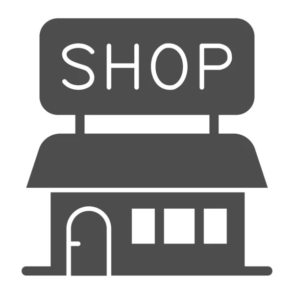 Shop solid ikon, Black Friday koncept, Marketplace skylt på vit bakgrund, butik byggnad ikon i glyf stil för mobila koncept och webbdesign. Vektorgrafik. — Stock vektor