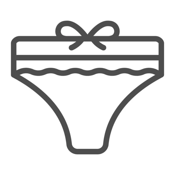 Vrouwen slipje lijn pictogram, Hygiëne routine concept, lingerie teken op witte achtergrond, Pantie pictogram in outline stijl voor mobiele concept en web design. vectorgrafieken. — Stockvector