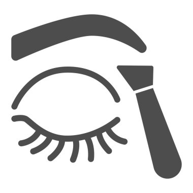 Kaşlar için kozmetik cımbız ve kapalı göz katı ikonu, makyaj rutin konsepti, beyaz arka planda kaş cımbızı imzası, kabartma şeklinde güzellik forsepti simgesi. Vektör grafikleri.