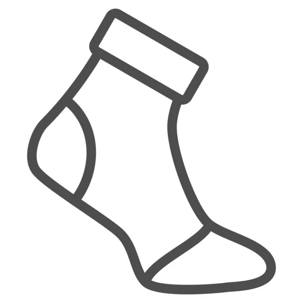Icono de línea de calcetines aislados, concepto de día de snowboard mundial, signo de uso de esquí sobre fondo blanco, icono de calcetines de protección de esquí en estilo de esquema para el concepto móvil y el diseño web. Gráficos vectoriales. — Vector de stock