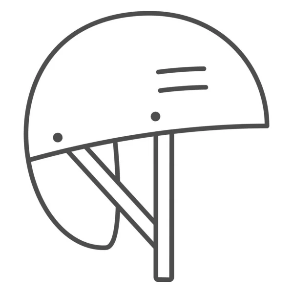 护雪板头盔细线图标，世界雪板日概念，白色背景的滑雪头盔标志，运动头盔图标轮廓风格的移动和网页设计。矢量图形. — 图库矢量图片