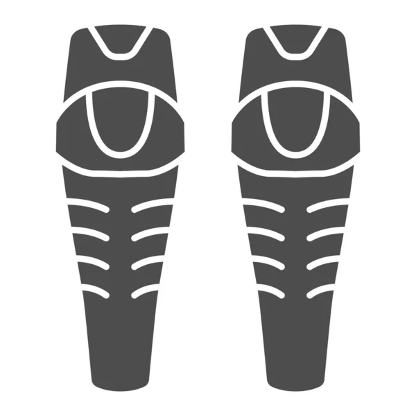 Snowboarder Protectors icône solide, World snowboard day concept, Ski bras protecteurs signe sur fond blanc, Skateboard ou des plaquettes de snowboard icône dans le style glyphe. Graphiques vectoriels. — Image vectorielle