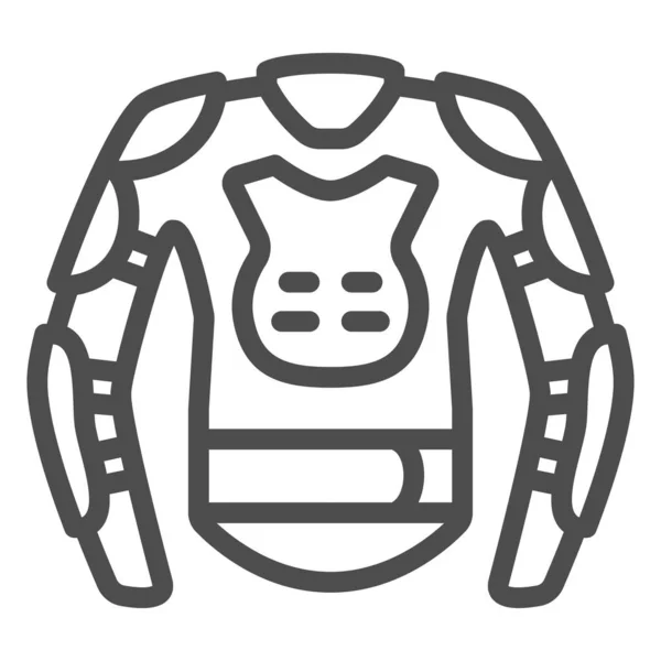 Icono de línea de traje protector snowboarder, concepto de día de snowboard mundial, signo de chaqueta de snowboard sobre fondo blanco, icono de chaqueta deportiva de ocio activo en estilo de esquema para móviles. Gráficos vectoriales. — Vector de stock