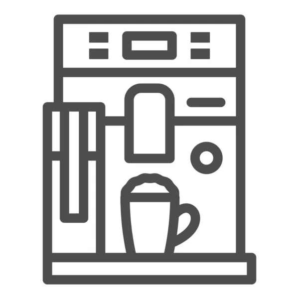 Kávéfőző ikon, csapos nap koncepció, csapos berendezés jel fehér háttérrel, kávéfőző ikon körvonalazott stílusban mobil koncepció és web design. Vektorgrafika. — Stock Vector