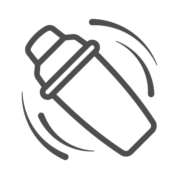 Secouer l'icône de la ligne shaker, concept Bartenders Day, panneau Bar shaker sur fond blanc, icône cocktail shaker dans le style de contour pour concept mobile et web design. Graphiques vectoriels. — Image vectorielle