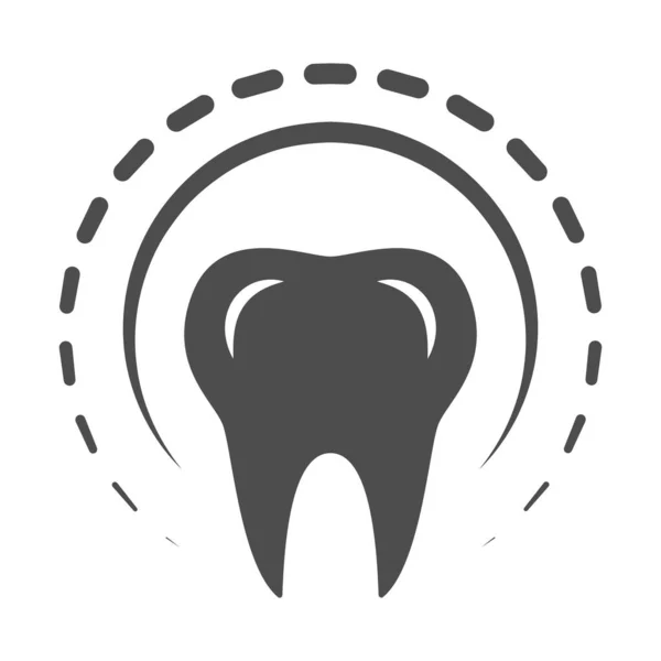 牙齿保护固体图标，国际牙医日概念，健康的牙齿标志白色背景，牙齿保护图标的字形移动概念，网页设计。矢量图形. — 图库矢量图片