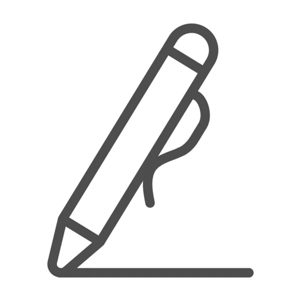 Icône de ligne de stylo, concept d'école, signe de ligne de dessin de stylo sur fond blanc, icône de crayon mécanique dans le style de contour pour le concept mobile et la conception Web. Graphiques vectoriels. — Image vectorielle