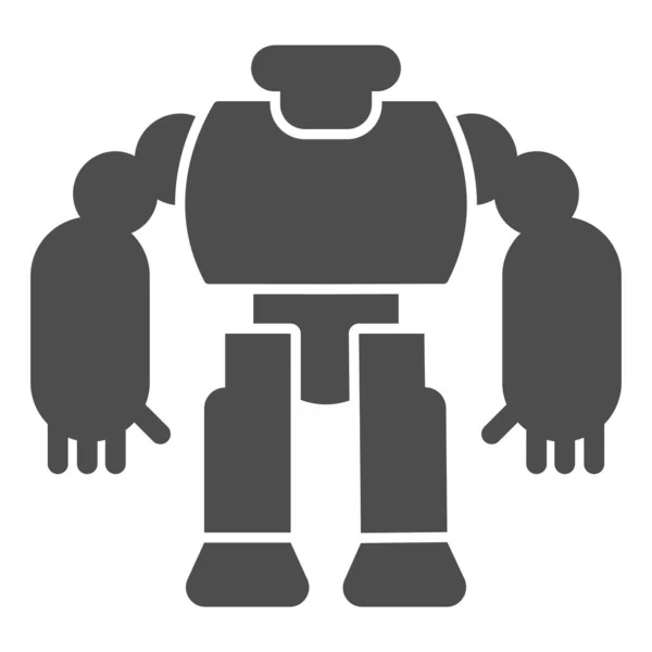 Robot solid icon, kid toys concept, cyborg sign on white background, Big robot toy icon in glyph style for mobile concept and web design. Vector graphics. — Stock Vector