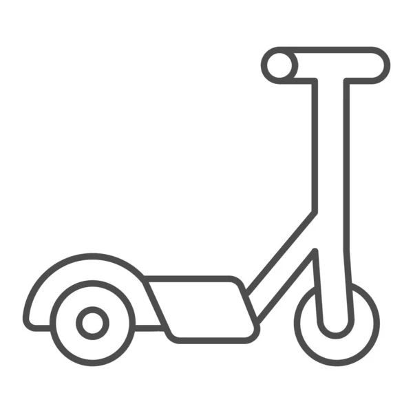 Kid Scooter dunne lijn pictogram, kid speelgoed concept, Balans push fiets teken op witte achtergrond, roller scooter pictogram in grote lijnen voor mobiele concept en web design. vectorgrafieken. — Stockvector