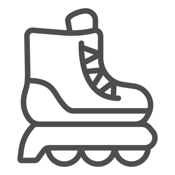 Rolschaatsen lijn pictogram, kind speelgoed concept, schaatsen schoen teken op witte achtergrond, Sport schoen pictogram in outline stijl voor mobiele concept en web design. vectorgrafieken. — Stockvector