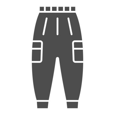 Sıcak pantolon katı ikon, kış kıyafetleri konsepti, beyaz arka planda aktif tatil tabelası için kış kıyafetleri, mobil ve web için sıcak pantolon ikonu. Vektör grafikleri.