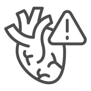 Kalp krizi ikonu, sakatlık konsepti, beyaz arka planda kalp krizi işareti, kalp hastalığı ikonu belirtileri. Vektör grafikleri.