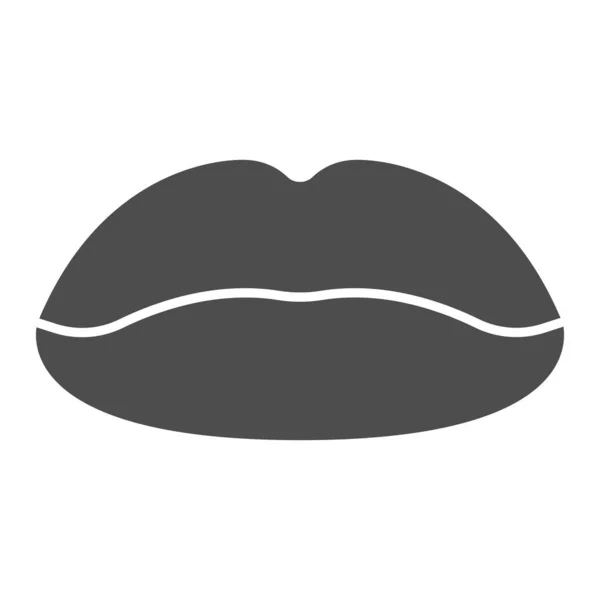 Lips solid icon, passion concept, Kiss sign on white background, Lips icon in glyph style for mobile concept and web design. Vector graphics. — ストックベクタ