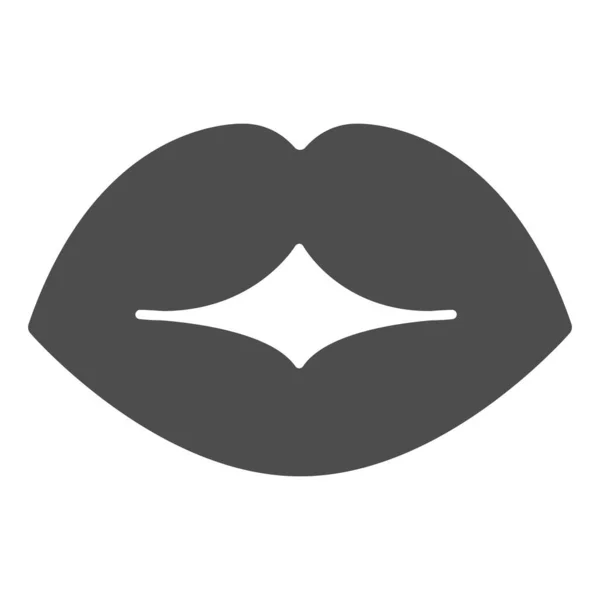 Lips solid icon, passieconcept, Kiss sign op witte achtergrond, Lips icon in glyph-stijl voor mobiel concept en webdesign. vectorgrafieken. — Stockvector