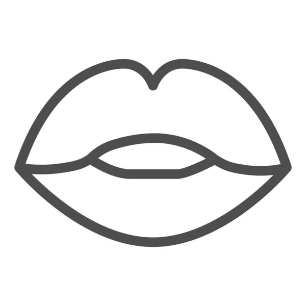 Lips line icon, passion concept, Kiss sign auf weißem Hintergrund, Lips icon in outline style für mobiles Konzept und Webdesign. Vektorgrafik. — Stockvektor