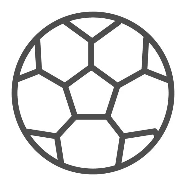 Soccer ball line icon, sport concept, sport equipment sign auf weißem Hintergrund, ball for soccer icon in outline style für mobiles konzept und web design. Vektorgrafik. — Stockvektor
