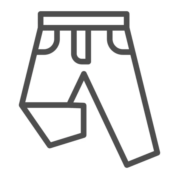 Jeans lijn pictogram, shopping concept, mannen kleding teken op witte achtergrond, broek pictogram in outline stijl voor mobiele concept en web design. vectorgrafieken. — Stockvector