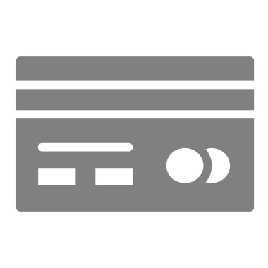 Kredi kartı simgesi. Ödeme vektör illüstrasyonu beyaza izole edildi. Plastik kart kabartma tasarımı, web ve uygulama için tasarlanmış. Eps 10.