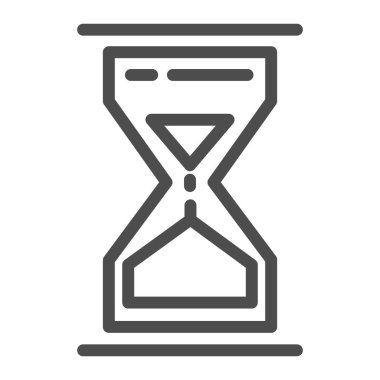 Zaman çizgisi simgesi. Kum saati çizimi beyaza izole edildi. Kum saati tasarımı, web ve uygulama için tasarlanmış. Eps 10.