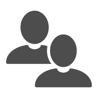 Grup simgesi. Kullanıcı vektör illüstrasyonu beyazda izole edildi. Takım çalışması kabartma tasarımı, web ve uygulama için tasarlandı. Eps 10.