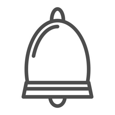 Haber satırı simgesi. Çan vektör çizimi beyaza izole edildi. Halka ana hatları tasarımı, web ve uygulama için tasarlandı. Eps 10.