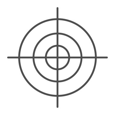 Hedef ince çizgi simgesi. Hedef vektör çizimi beyaza izole edildi. Hedef tasarımı, web ve uygulama için tasarlandı. Eps 10.