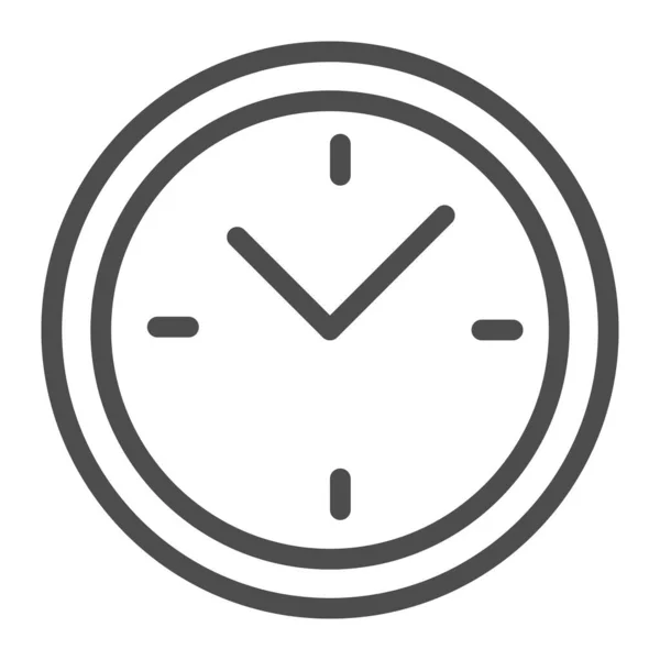 Icono de línea de reloj. Ilustración vectorial temporal aislada en blanco. Esfera diseño de estilo de esquema, diseñado para la web y la aplicación. Eps 10. — Archivo Imágenes Vectoriales