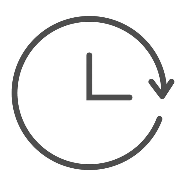 Repite el icono de la línea de tiempo. Recargar ilustración vectorial tiempo aislado en blanco. Diseño de estilo de contorno de tiempo circular, diseñado para web y aplicación. Eps 10. — Archivo Imágenes Vectoriales