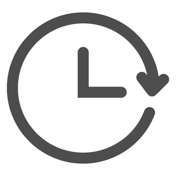 Repeat time solid icon. Reload time vector illustration isolated on white. Circular time glyph style design, designed for web and app. Eps 10. — Stock Vector